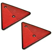 BITS4REASONS nuevo modelo - Par de Recambio para caravanas- Postes de portón y caravanas- Color Rojo